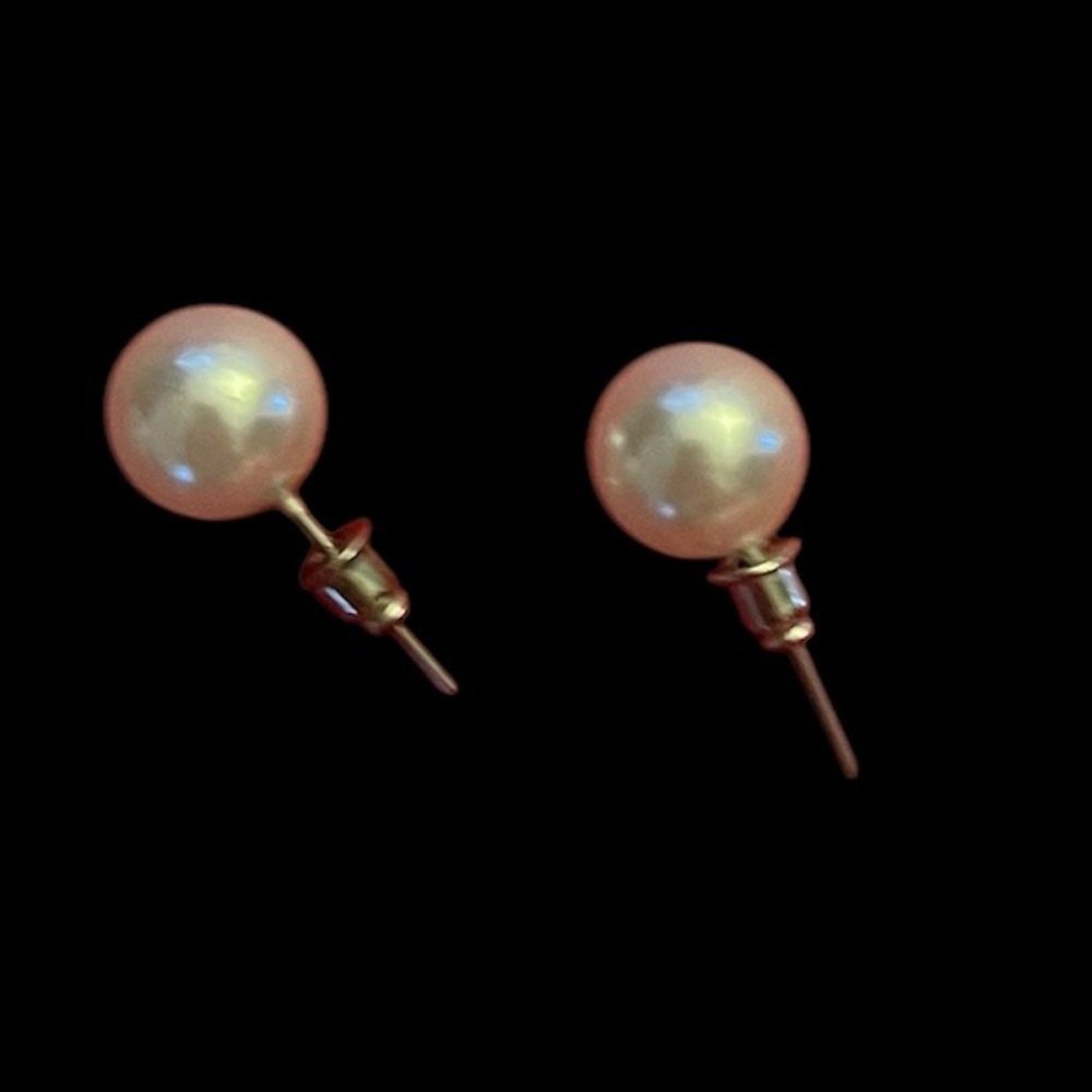 Faux Pearl Stud Earrings